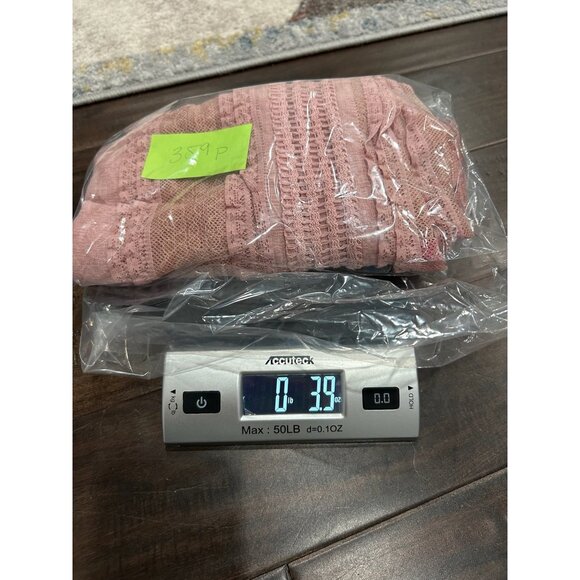 Forever 21 Pink Sheer Cap Sleeve Baby Doll Lace Knit Textured Top Sz Medium - Picture 9 of 9